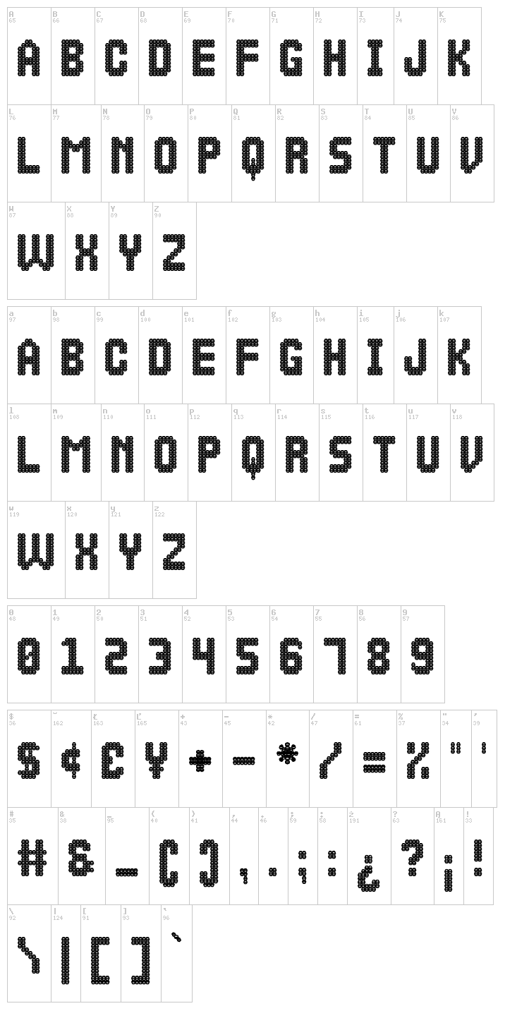 Mala Vida St font map